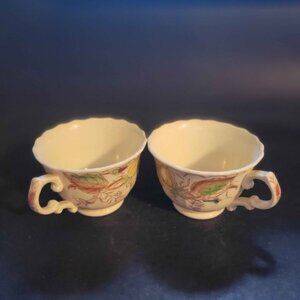 Vintage Vernon Kilns "Vernon Rose" Hand-Painted Tea Cups